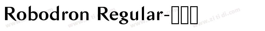 Robodron Regular字体转换